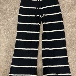 American Eagle Outfitters Black and White Striped Pants
